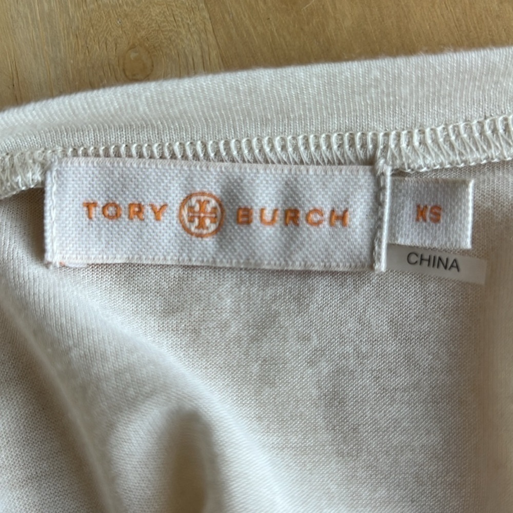 Tory Burch Roanan Kyoto Red Floral Butterfly Silk Wool Two Tone Top - Picture 7 of 8